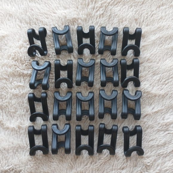 Closet Organization Space Saving Cascading Hanger Hook Set of 20 - All Black - Picture 4 of 4